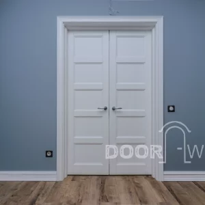 DOORWOOD Custom Solid Ash Wood Pre-Hung Double Interior Door US sizes—48_ (2x24_), 60_ (2x30_), or 72_ (2x36_) with Frame and Trim - Handcrafted, Made to Order 2