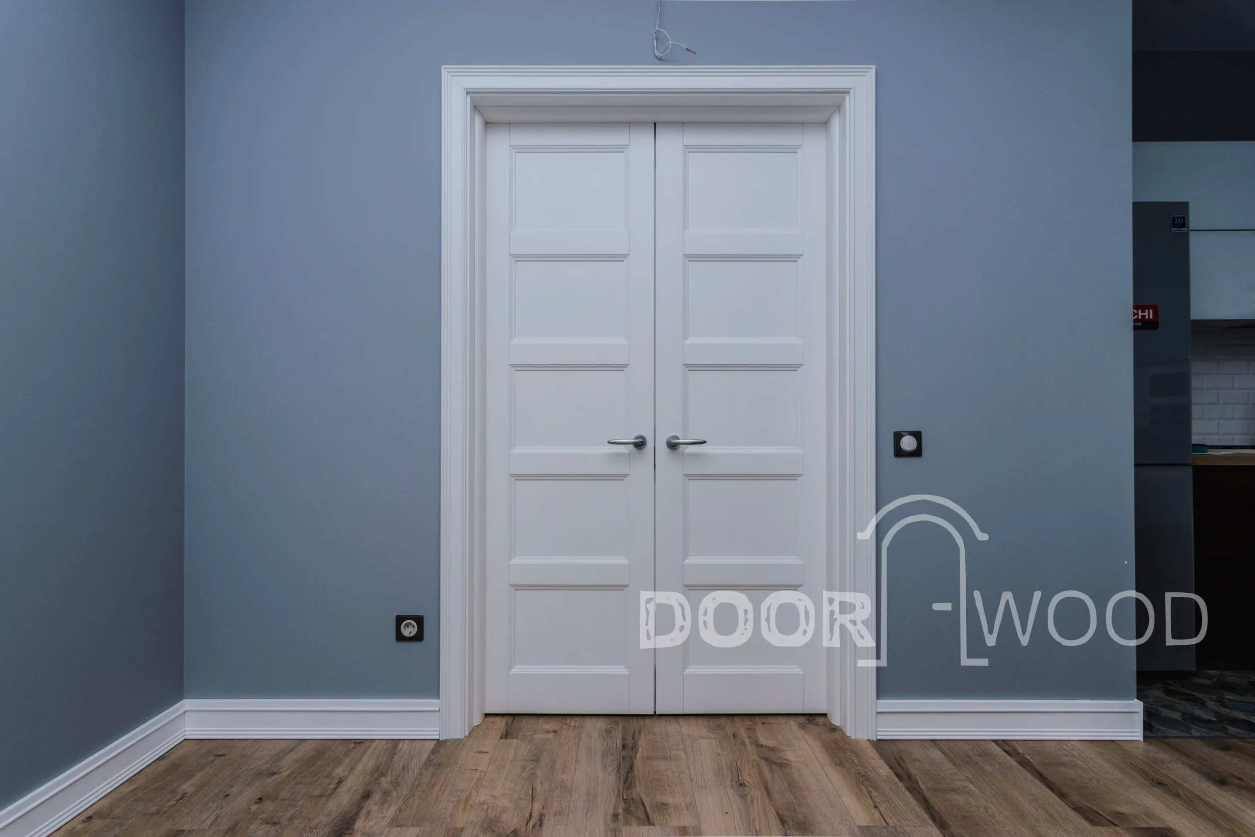 DOORWOOD Custom Solid Ash Wood Pre-Hung Double Interior Door US sizes—48_ (2x24_), 60_ (2x30_), or 72_ (2x36_) with Frame and Trim - Handcrafted, Made to Order 2