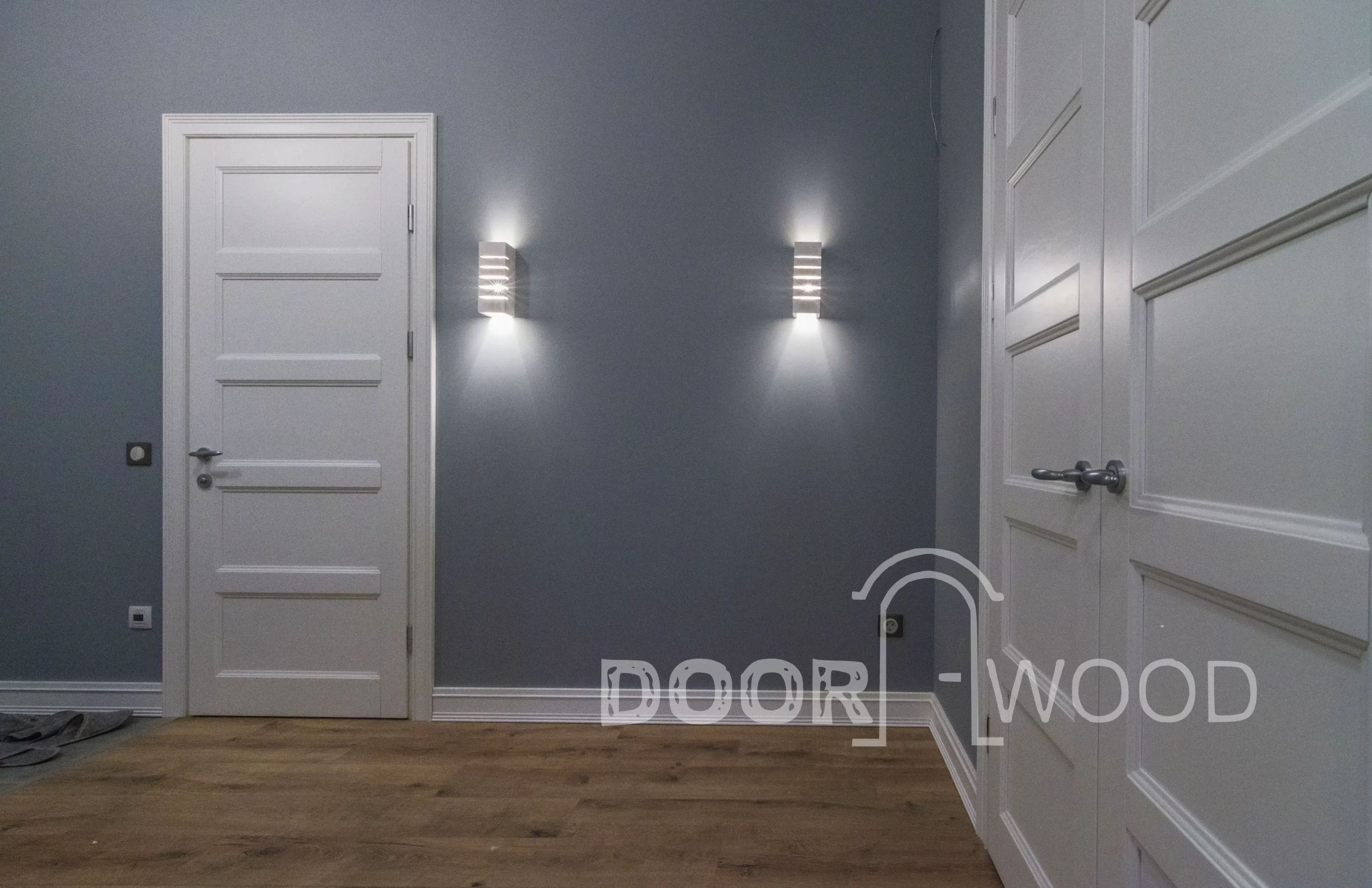 DOORWOOD Custom Solid Ash Wood Pre-Hung Double Interior Door US sizes—48_ (2x24_), 60_ (2x30_), or 72_ (2x36_) with Frame and Trim - Handcrafted, Made to Order